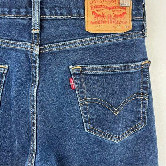 MEN'S 511 Levi's Jeans - Size 30x30 - Dark Blue - Zipper Fly - Stretch - Picture 12 of 12